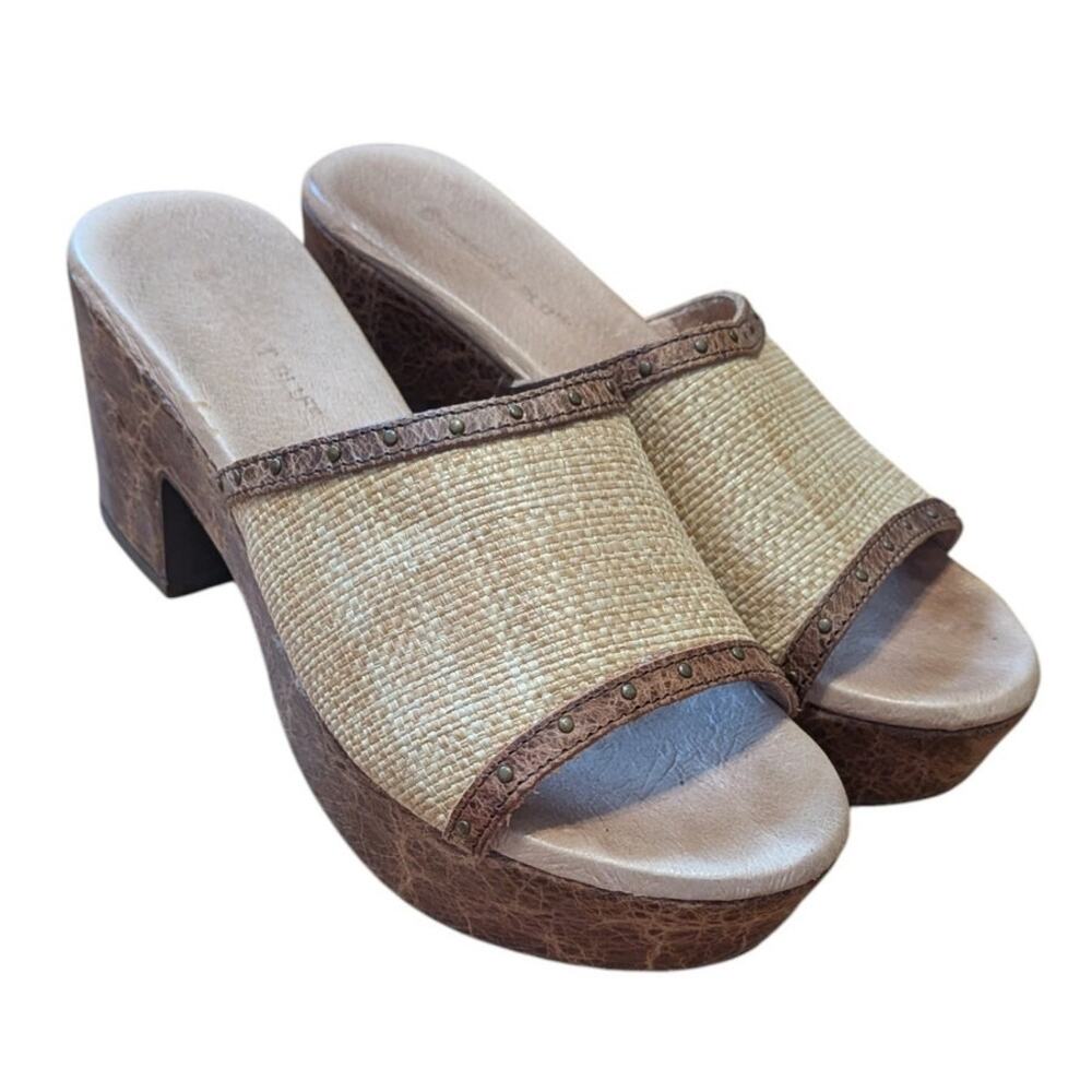 Chocolat Blu Nordstrom Chic 2000s Guro Platform Sandal Brown Combo Raffia
